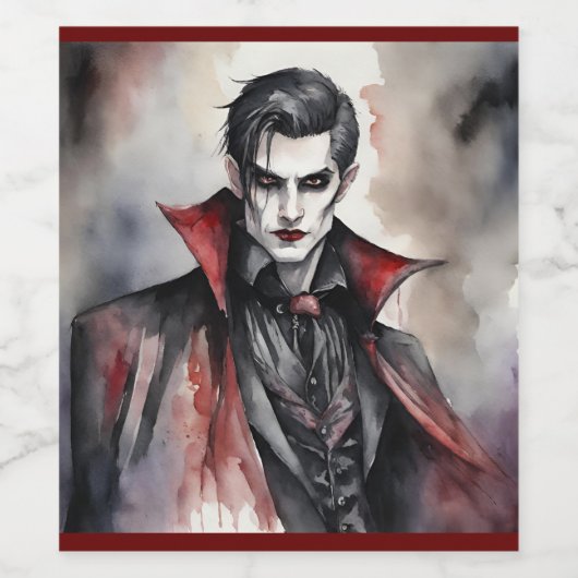 男性吸血鬼 ワインラベル (シングルラベル)