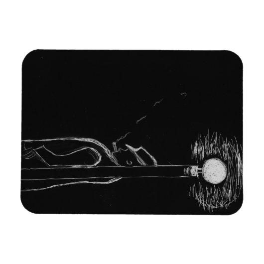 男性喫煙 マグネット (横)