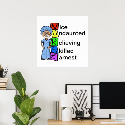 男性外科用ナースアクロニムカスタマイズポスターそれ! ポスター (ホームオフィス)