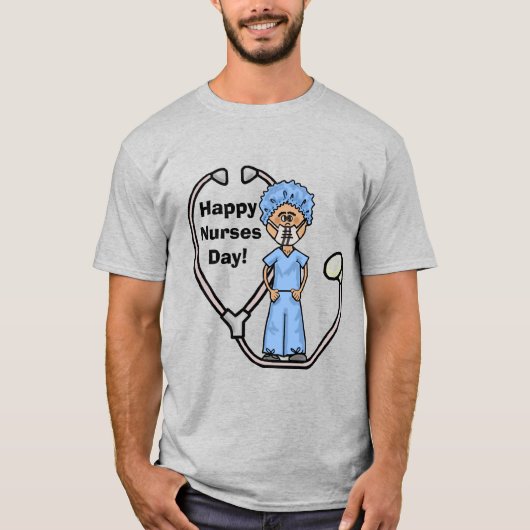 男性外科用ナースTシャツへカスタマイズ! Tシャツ (正面)