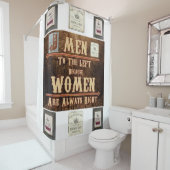 男性女性がショーカーテンホワイトを終了 シャワーカーテン (インサイチュ)