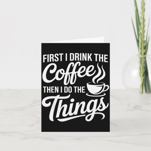 男性女性のためのコーヒーアート カプチーノ愛飲家 コーヒー カード (正面)