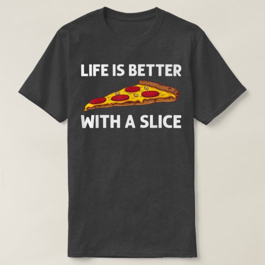 男性女性のための面白いピザ イタリア料理 ピザ好き Tシャツ (デザイン正面)