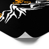 男性女性のための面白いマウンテンバイクアート 自転車 ポスター (角)