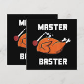 男性女性マスター バスター 面白い七面鳥バスター 誕生日 招待状 (正面/裏面)