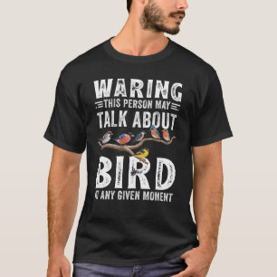 男性女性向けのユーモラスな野鳥観察アート Tシャツ