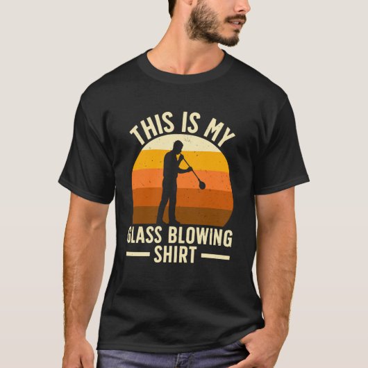 男性女性向けガラス吹き芸術 ガラス吹き職人 ガラス Tシャツ (正面)