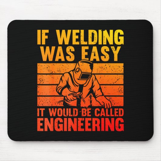 男性女性向け溶接グッズ MIG TIG 溶接機 ウェルダー マウスパッド (正面)