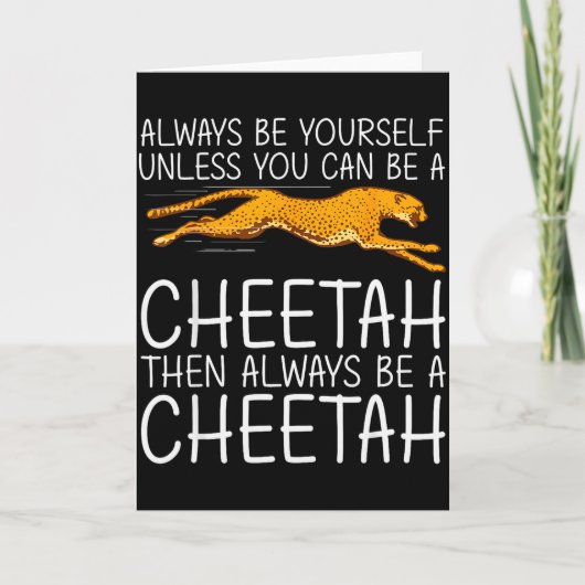 男性女性子供向けの面白いチーターアート サファリ カード (正面)