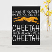 男性女性子供向けの面白いチーターアート サファリ カード (黄色い花)