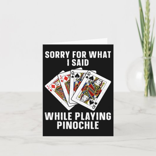 男性女性子供用ピノクル遊戯トランプ最高のアート カード (正面)