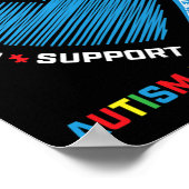 男性女性子供I衣服ブルーのための私の兄の自閉症A ポスター (角)