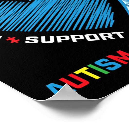 男性女性子供I衣服ブルーのための私の兄の自閉症A ポスター (角)