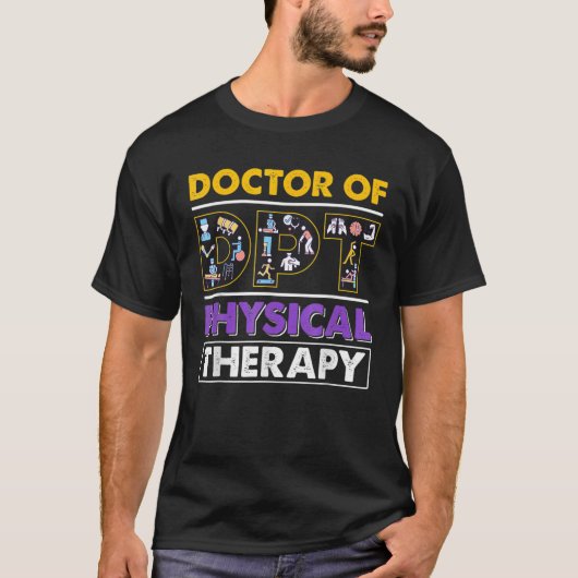 男性女性DPT物理セラピストドクターPTA Therap Tシャツ (正面)