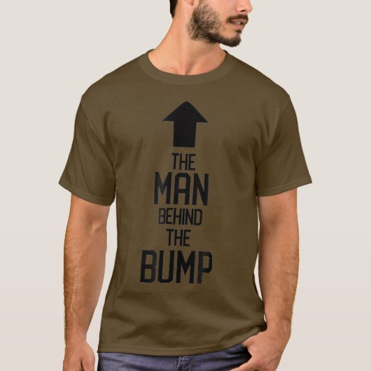 男性妊娠発表服 - 間もなく Tシャツ (正面)
