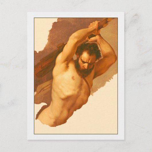 男性姿勉強バイジュゼッペベッツオーリ ポストカード (正面)