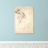 男性姿勉強 キャンバスプリント (インサイチュ (ウッドフロア))