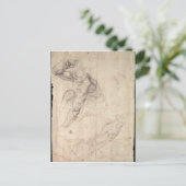 男性姿勉強 ポストカード (スタンド正面)