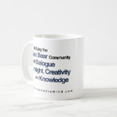 男性媒体の心の主要なロゴのマグ コーヒーマグカップ (正面左)