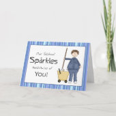 男性学校の保護者サンキューカード サンキューカード (正面)