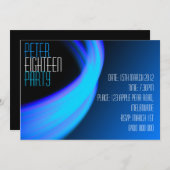 男性宇宙誕生日招待状 招待状 (正面/裏面)