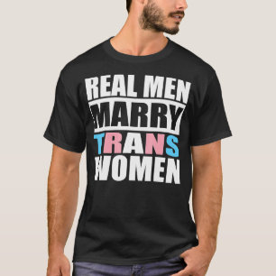 男性実在がトランスレム女性のトランスライツと結婚LGBTQ Supp Tシャツ