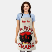 男性実在調理師エプロン – 追加文字、エプロン エプロン (着用した状態)