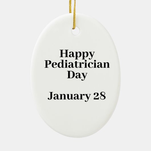 男性小児科シルエットと子供オーナメント セラミックオーナメント (裏面)