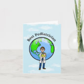 男性小児科医のドクターグリーティングカード カード (正面)