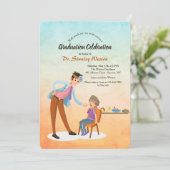 男性小児科医卒業招待状 招待状 (スタンド正面)