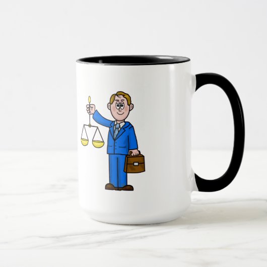 男性弁護士の名前(Mug) マグカップ (右)