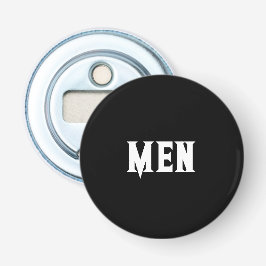 男性文字カスタムブラックカラー背景色ホワイト文字 栓抜き