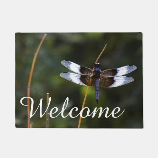 男性未亡人スキマードラゴンフライ ドアマット (正面)