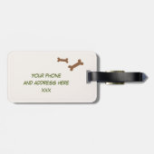 男性歩く犬おもしろい名よくはしゃぐ荷札 ラゲッジタグ (裏面横)