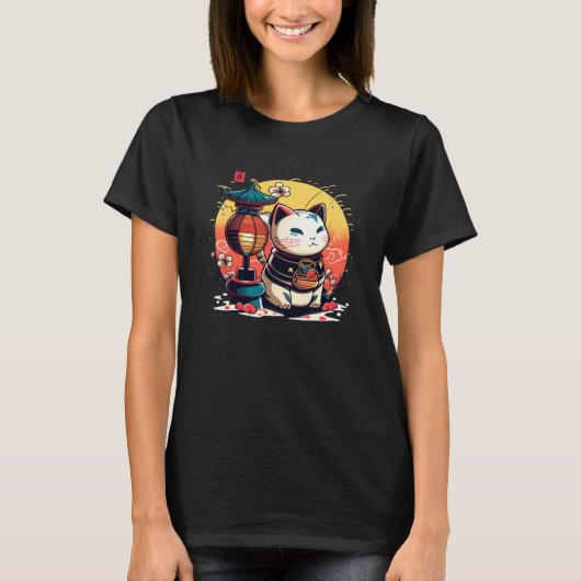 男性猫好きのためのクールキャット Tシャツ (正面)