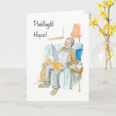 男性用のウェルシュ・グリーティング・誕生日・カード カード (黄色い花)