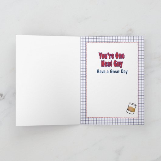 男性用の上品な特殊誕生日カード カード (内部)