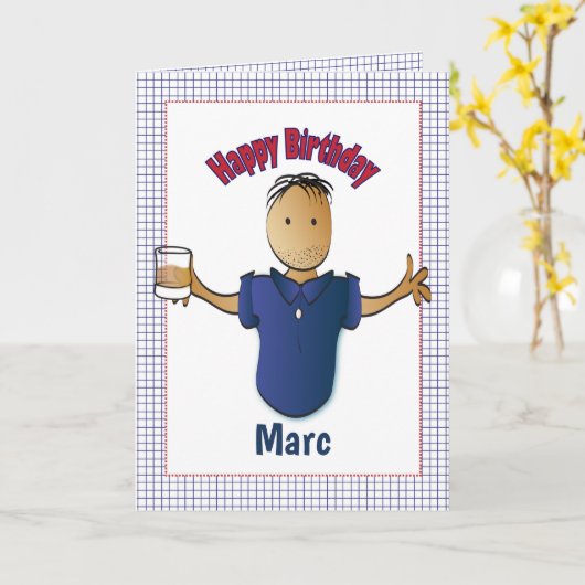 男性用の上品な特殊誕生日カード カード (黄色い花)