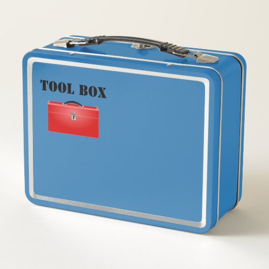 男性用の子供へ道具箱または男性用 メタルランチボックス (裏面)