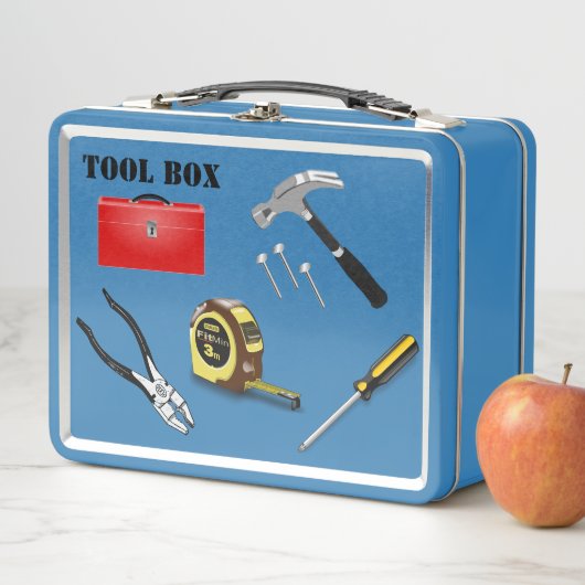 男性用の子供へ道具箱または男性用 メタルランチボックス (インサイチュ)