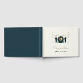 男性用クリーム結婚ブルーLGBTQ ゲストブック (全面)