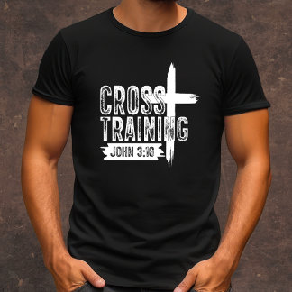 男性用クロストレーニングのクリスチャンTシャツ Tシャツ