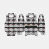 男性用グレーのスーツと赤いタイ切り妻用絵箱 フェイバーボックス (折り畳みなし)