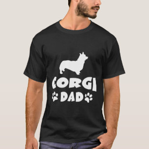 男性用コーギー・ダッドTドッグTシャツ Tシャツ