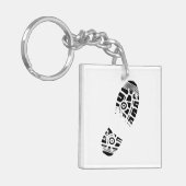 男性用シューズプリント キーホルダー (正面左)