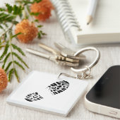 男性用シューズプリント キーホルダー (正面右)