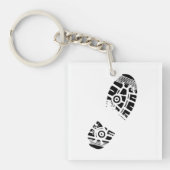 男性用シューズプリント キーホルダー (正面)