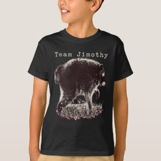 男性用ジモシー・アライグマ 楽しいゴミパンダチーム Tシャツ