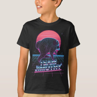 男性用ジモシー・アライグマ 楽しいトラッシュパンダ チーム Tシャツ