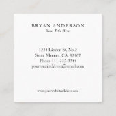 男性用スーツ、ファッションデザイナー·スクエア·名刺 スクエア名刺 (裏面)